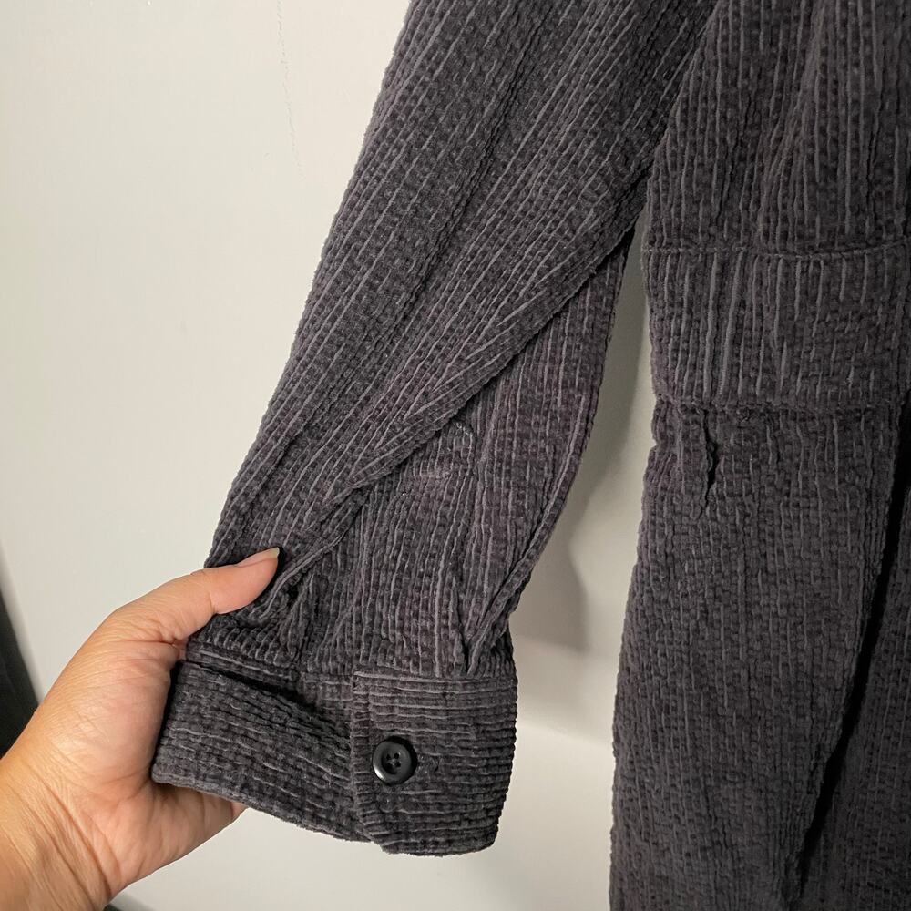 J. Crew Corduroy Zip Front Utility Dress Womens Size 20 Black Fall Warm Cozy - Picture 7 of 12